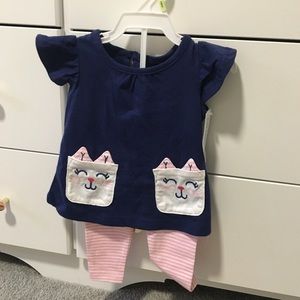 Baby girl 2-pc set shirt with leggings